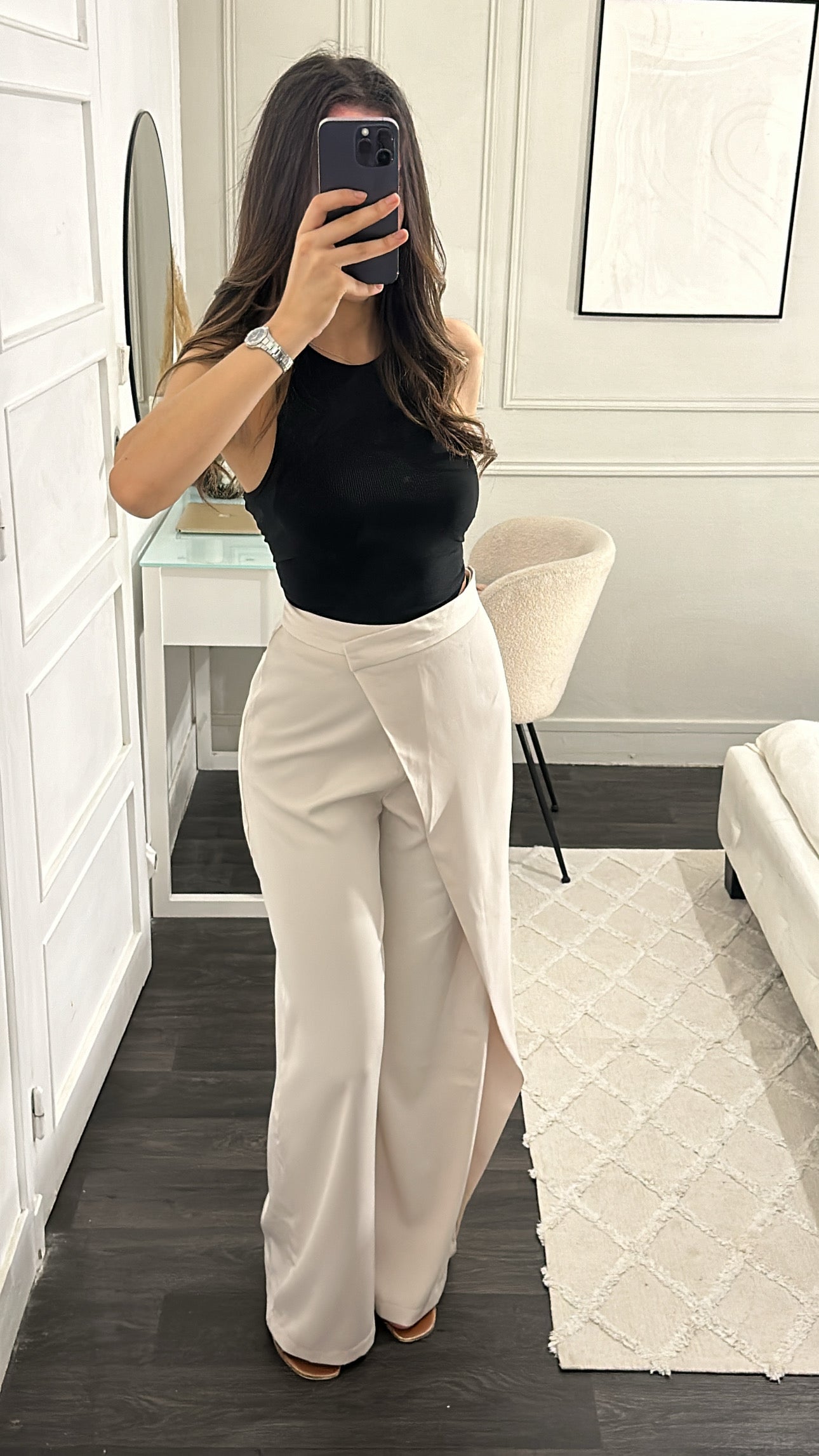 Pantalon Portefeuille Beige