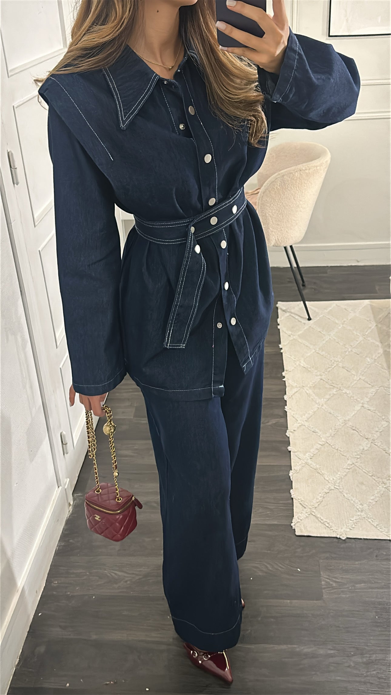 Précommande Ensemble en Jean Bleu cintré