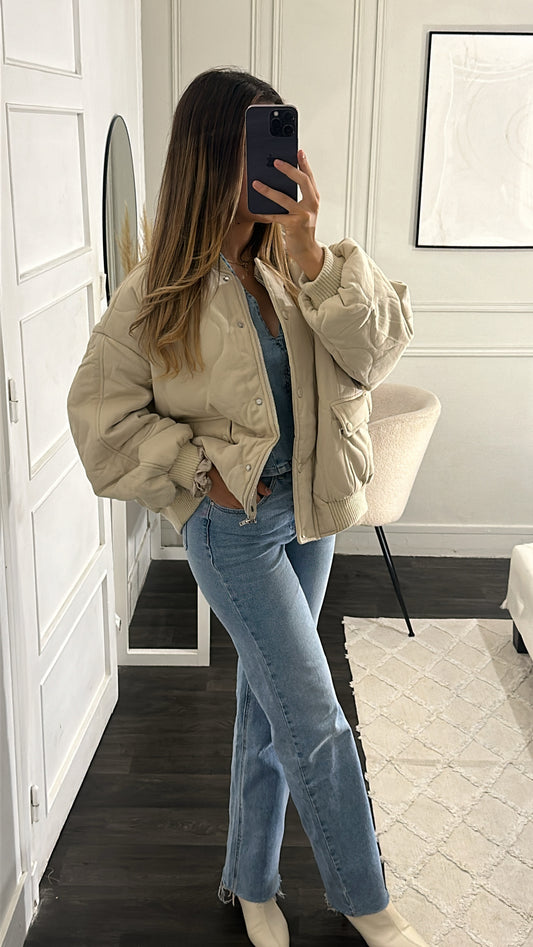 Précommande Bomber Matelassé Beige