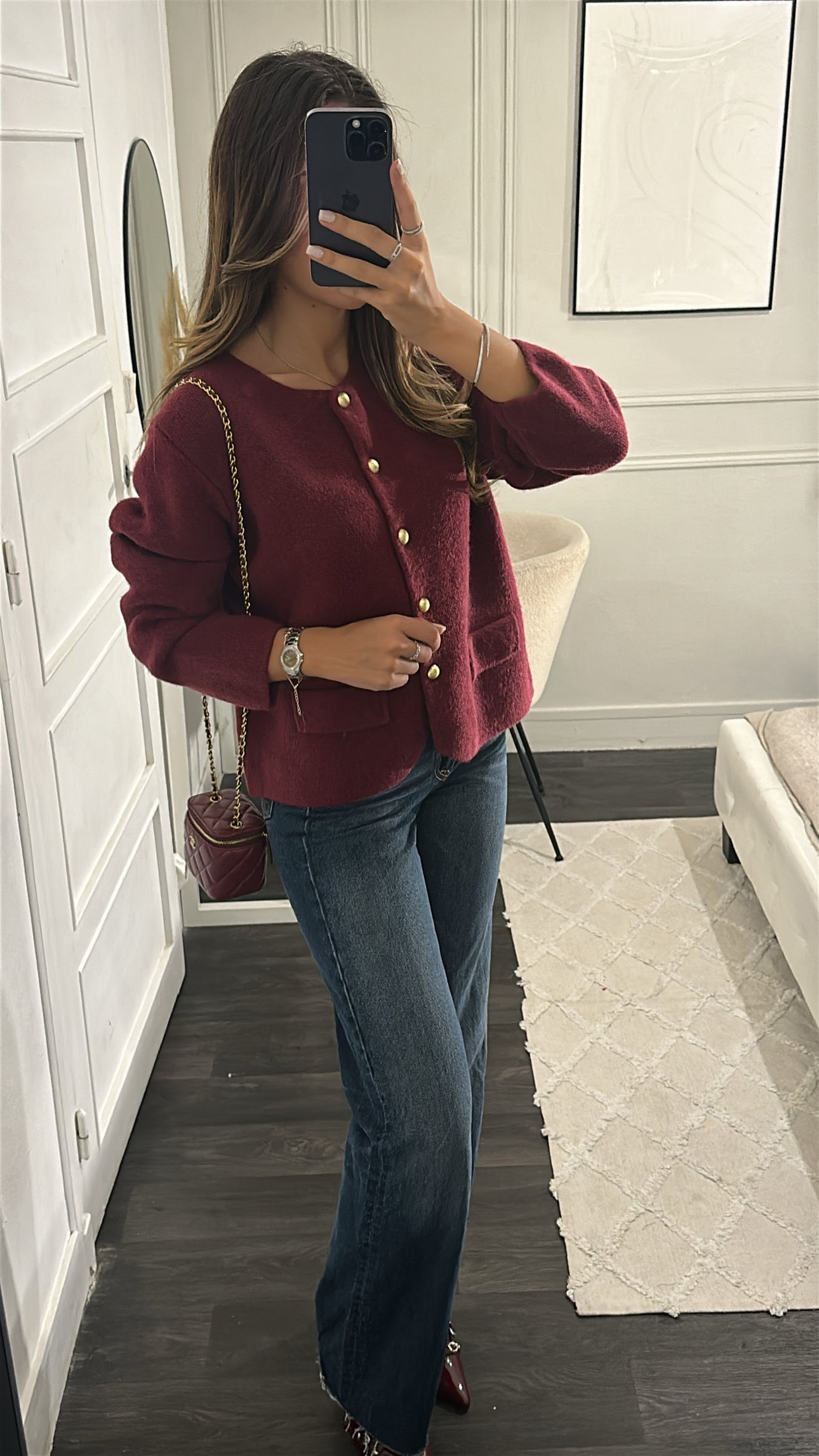 Gilet Pull Bordeaux