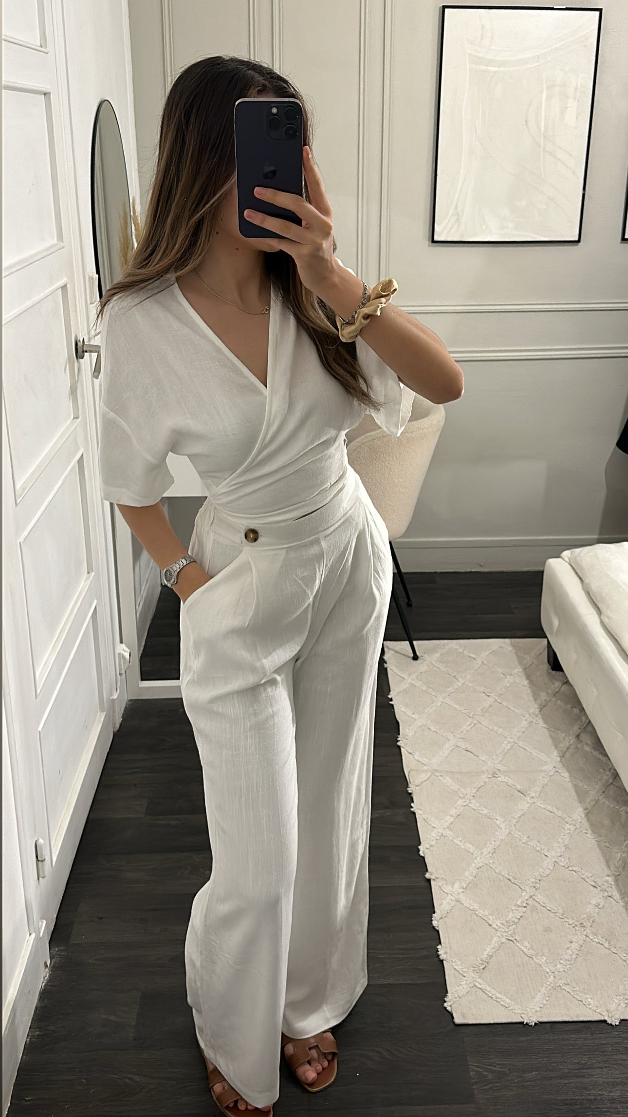 Ensemble en Lin Blanc