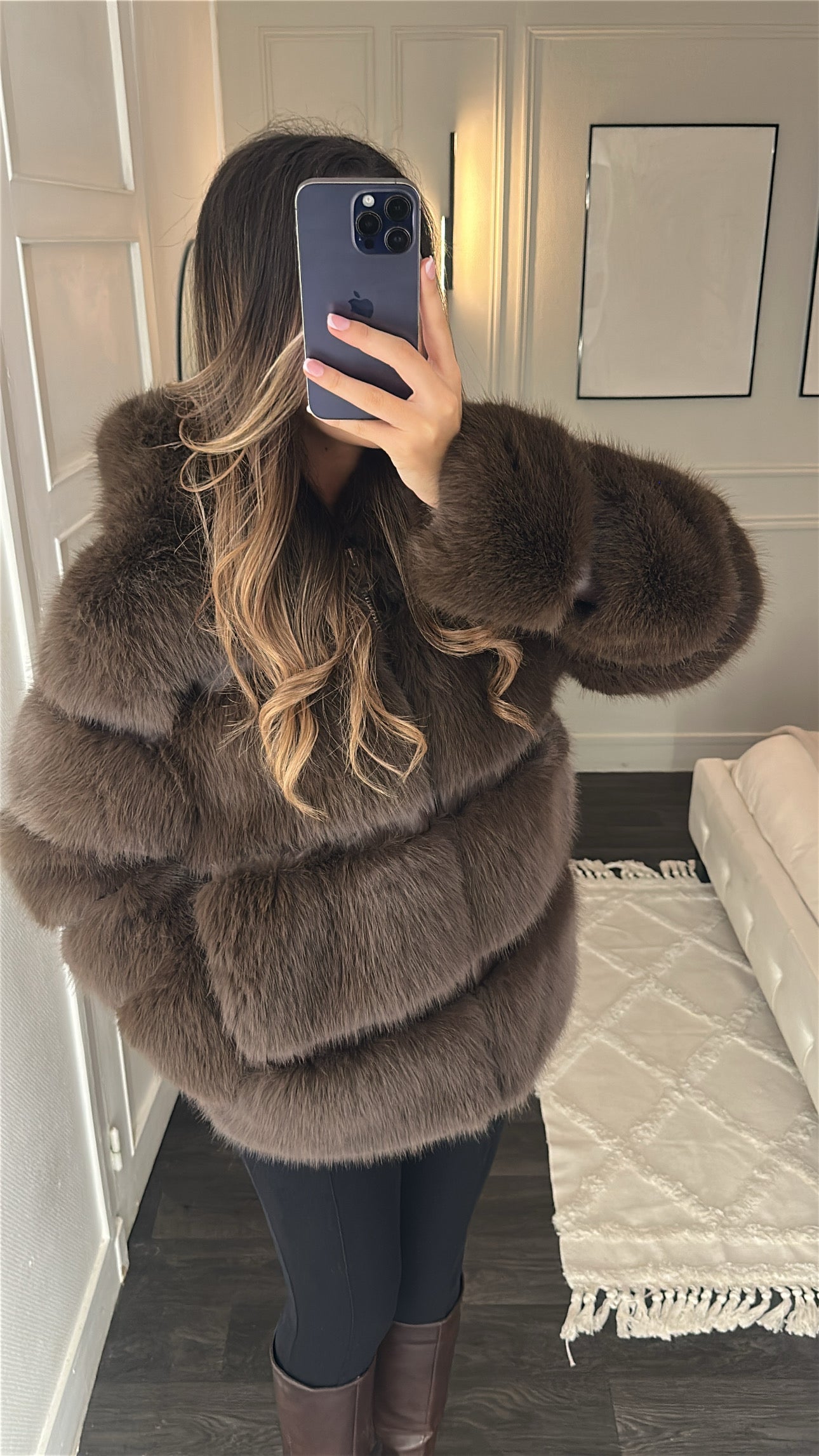 Fourrure Choco à Capuche