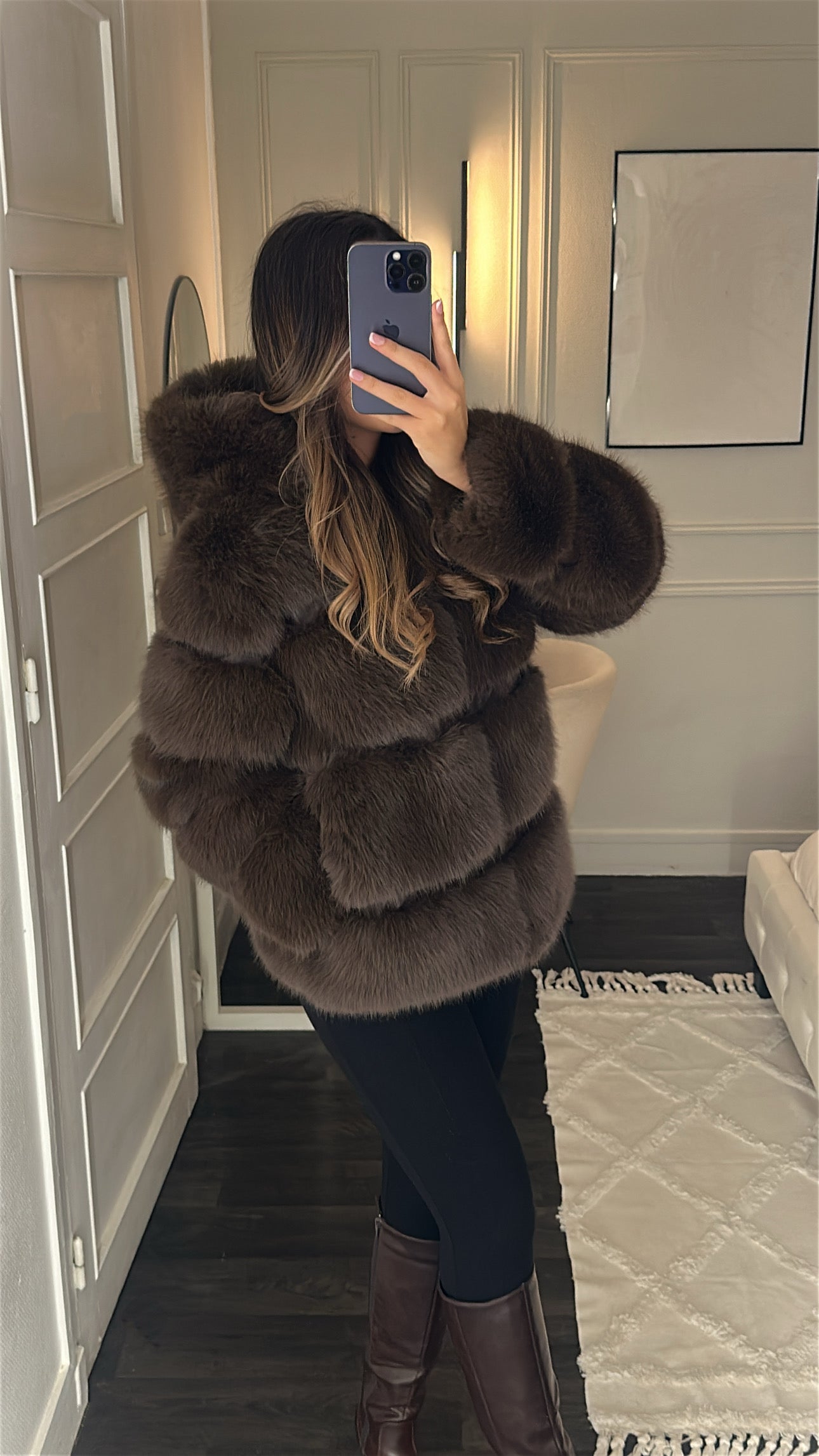 Fourrure Choco à Capuche