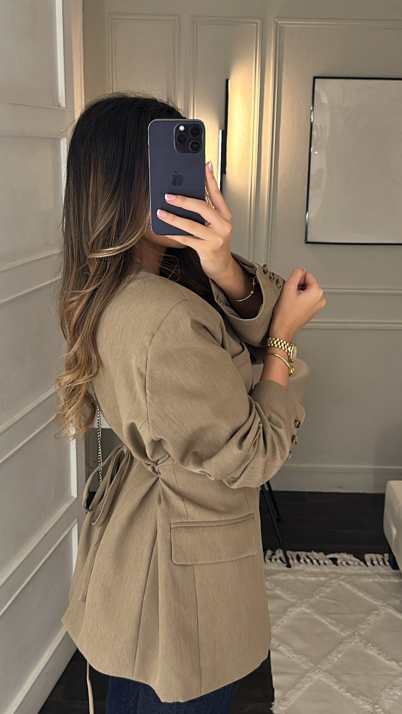 Blazer Ajusté Beige